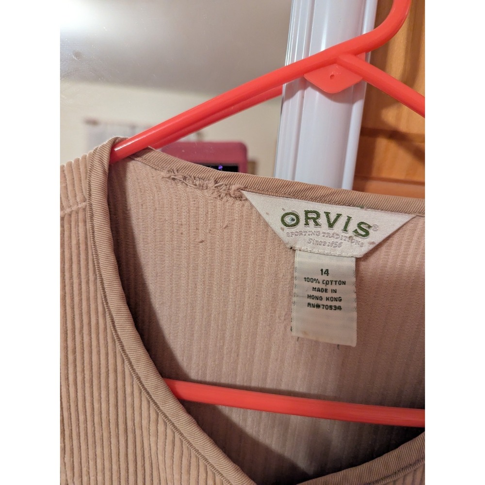 Orvis Jacket Womens 14 Tan Vintage Corduroy Button Front 2PC Set High Waist Pant - Picture 4 of 16